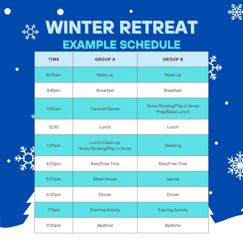 MHKC Winter Retreat Example Schedule